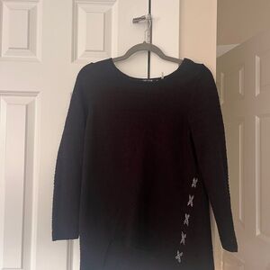 NIC+ZOE Black Sweater Tunic with Accents